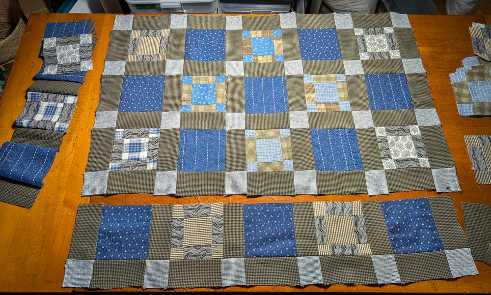 Quilt being pieced